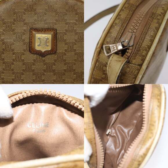 CELINE Macadam Canvas Shoulder Bag Brown - Picture 11 of 12